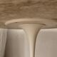 Tulip set round marble table and 4 swivel chairs by Eero Saarinen edited by Knoll