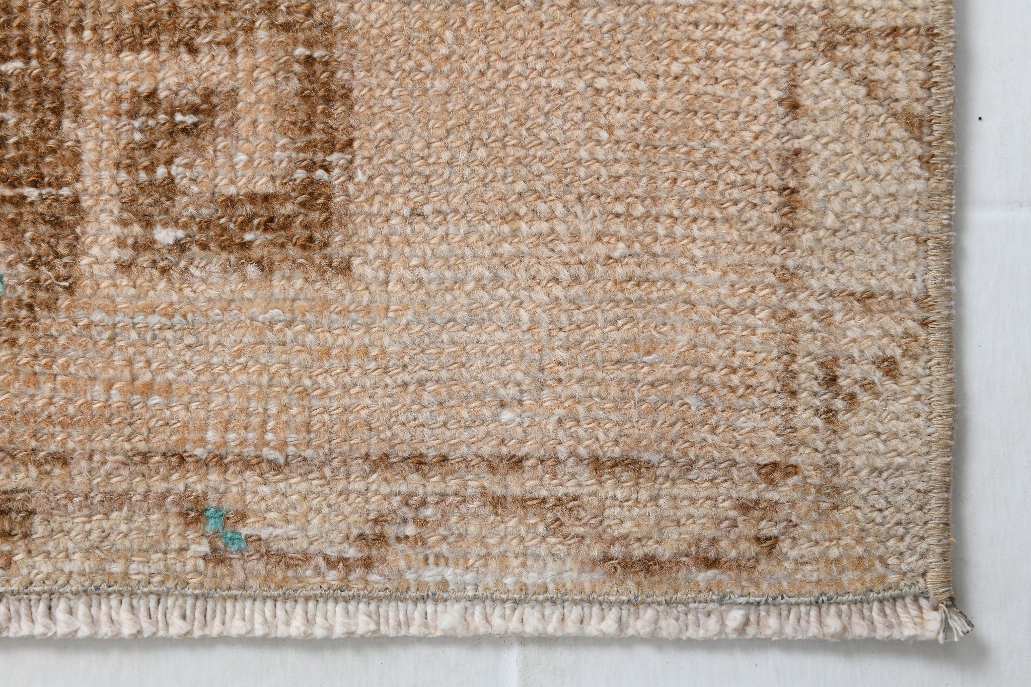 Tapis marron beige turc vintage 94x52cm
