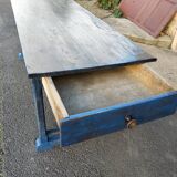 19th century farm table painted and patinated