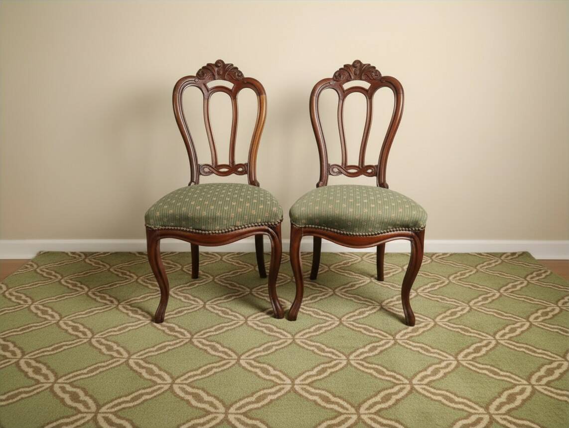 Paire de chaises en acajou époque Napoléon III fin XIXème