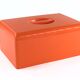 Vintage 70s box in orange plastic
