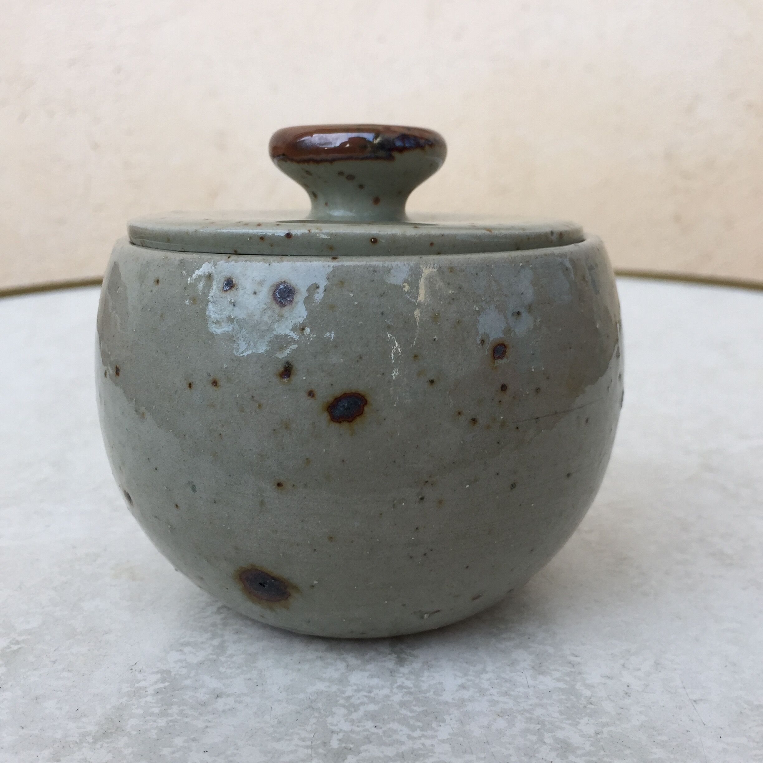 Sugar bowl in pyrity sandstone.