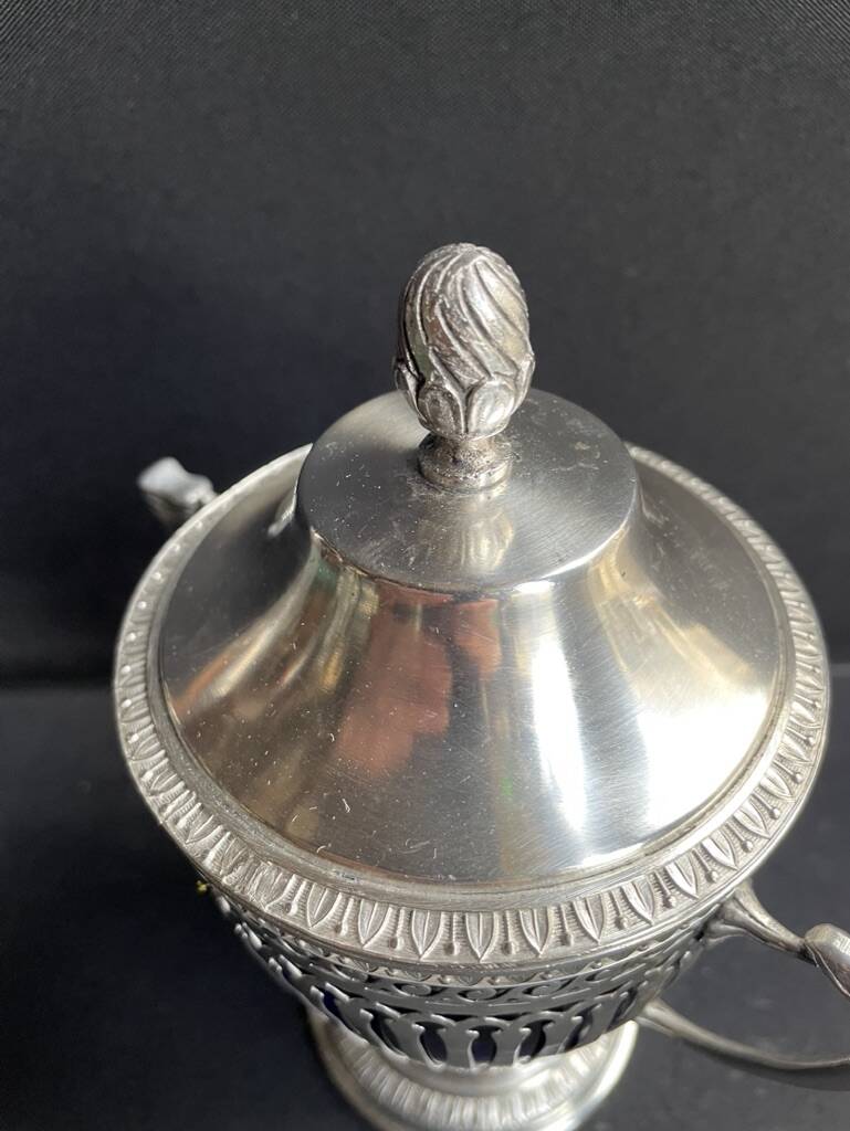 Drageoir, jam maker – Silver metal and blue crystal