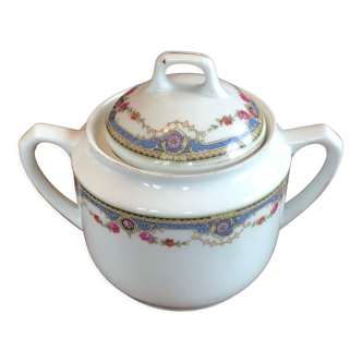 Ancient sugar bowl porcelain