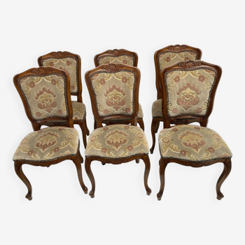 6 Chaises de style Louis XV