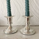 Silver candle holders
