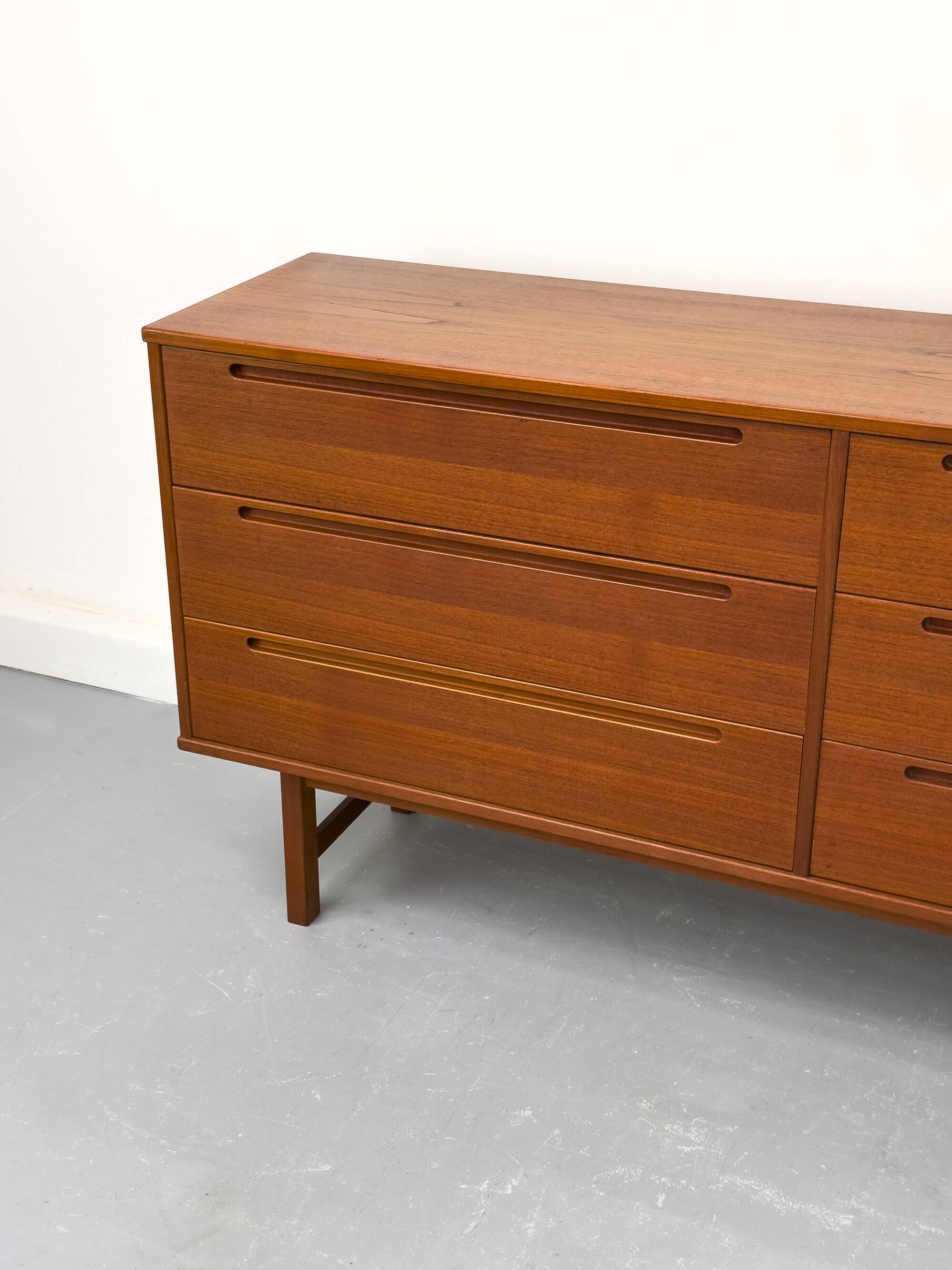 Large Teak Chest of Drawers from Tørring / HJN Møbelfabrik, 1960s