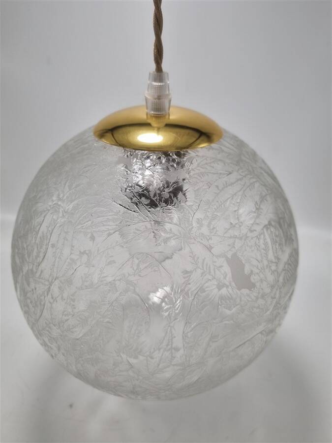 Frosted glass pendant light