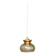 Vintage amber glass lampshade pendant light