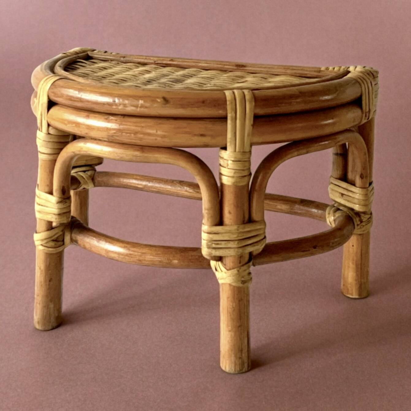 Porte-plante vintage en bambou