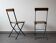 Pair of folding bistro chairs, France, 1930