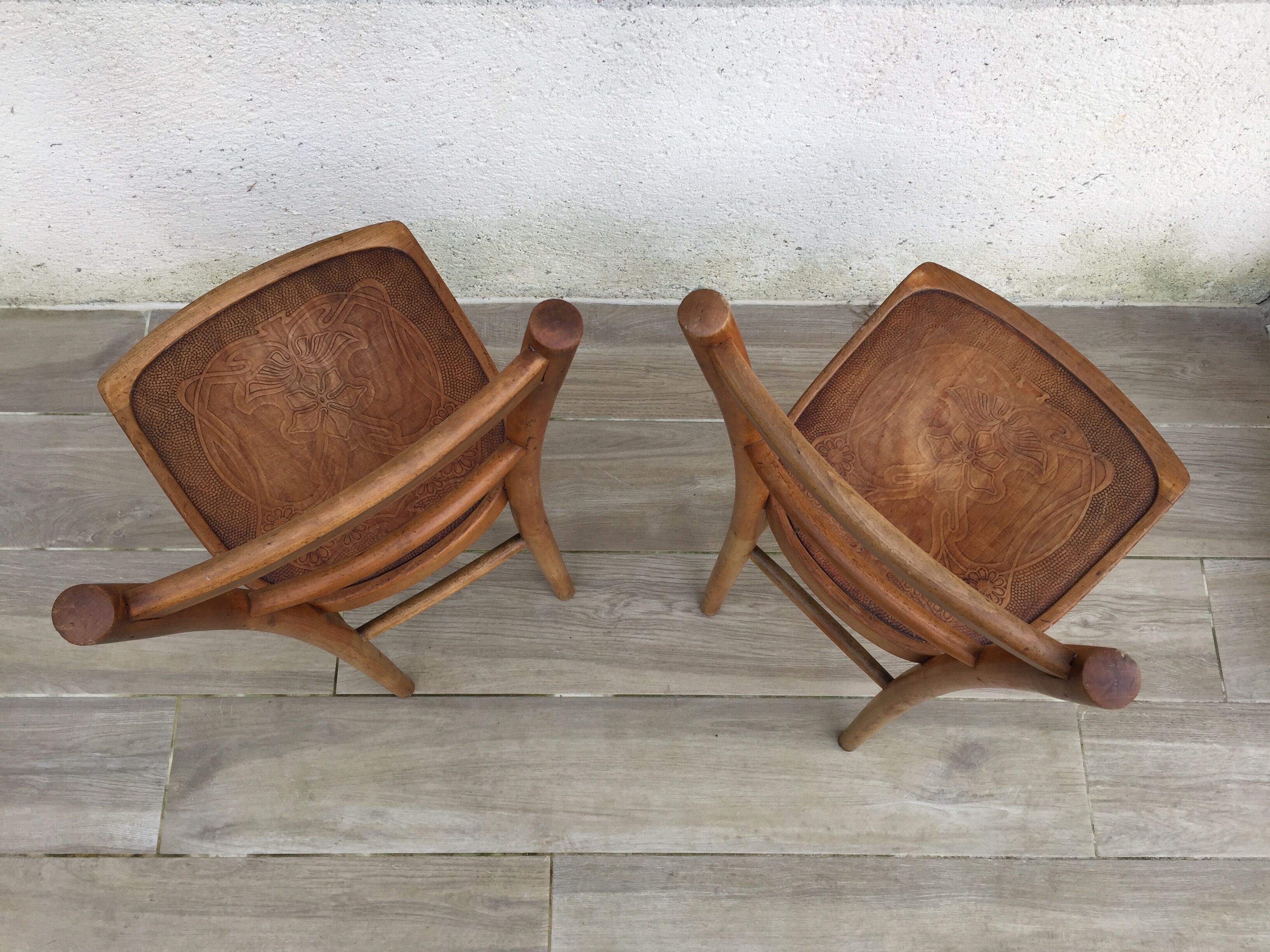 Paire de chaises de bistrot 1930