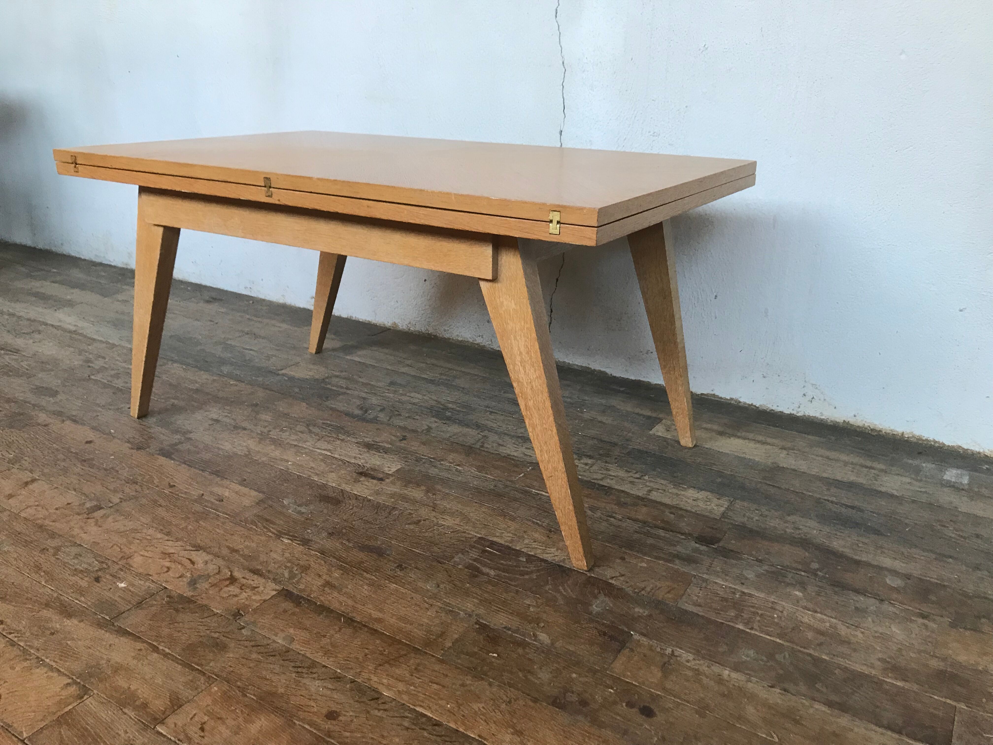Modular coffee table up and down vintage feet compass