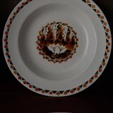 Set of 10 large ironstone plates Art Deco Saint-Amand Water Lily