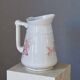 Large antique toilet bowl from the 19th century, pink ironstone, Imperial Bonn.