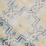 2x10 Blue & Yellow Vintage Runner Rug 73x328Cm