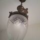 Art deco acorn hanging light fixture, antique chandelier