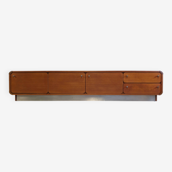 Low Space Age teak sideboard from the 60s/70s