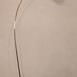 Mid century modern brass and perforated metal arc floor lamp, 1960s