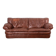 Vintage sofa from the 70s in genuine brown leather italian design