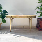 Marble and bronze coffee table Neoclassical style