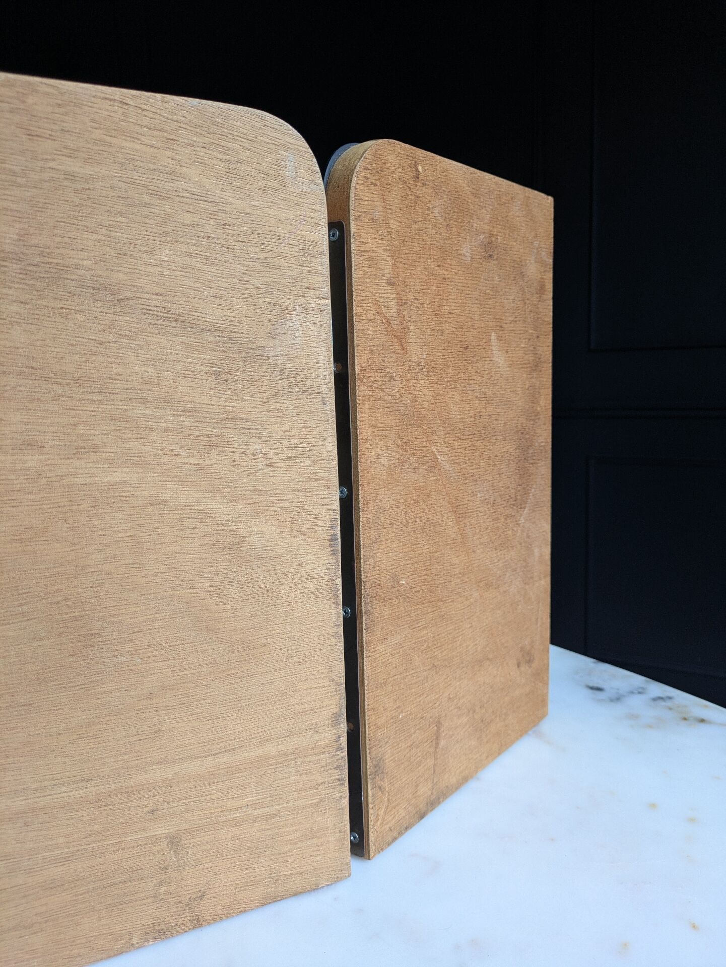 Mid-century tabletop triptych dressing mirror