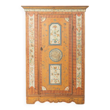 Cabinet de fermier du XVIIIe siècle avec peinture à la main