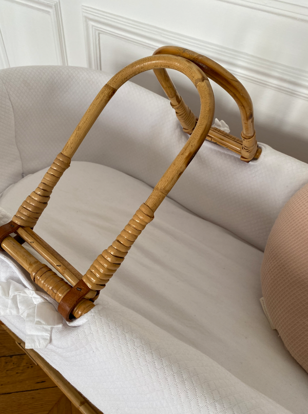 Berceau couffin osier vintage