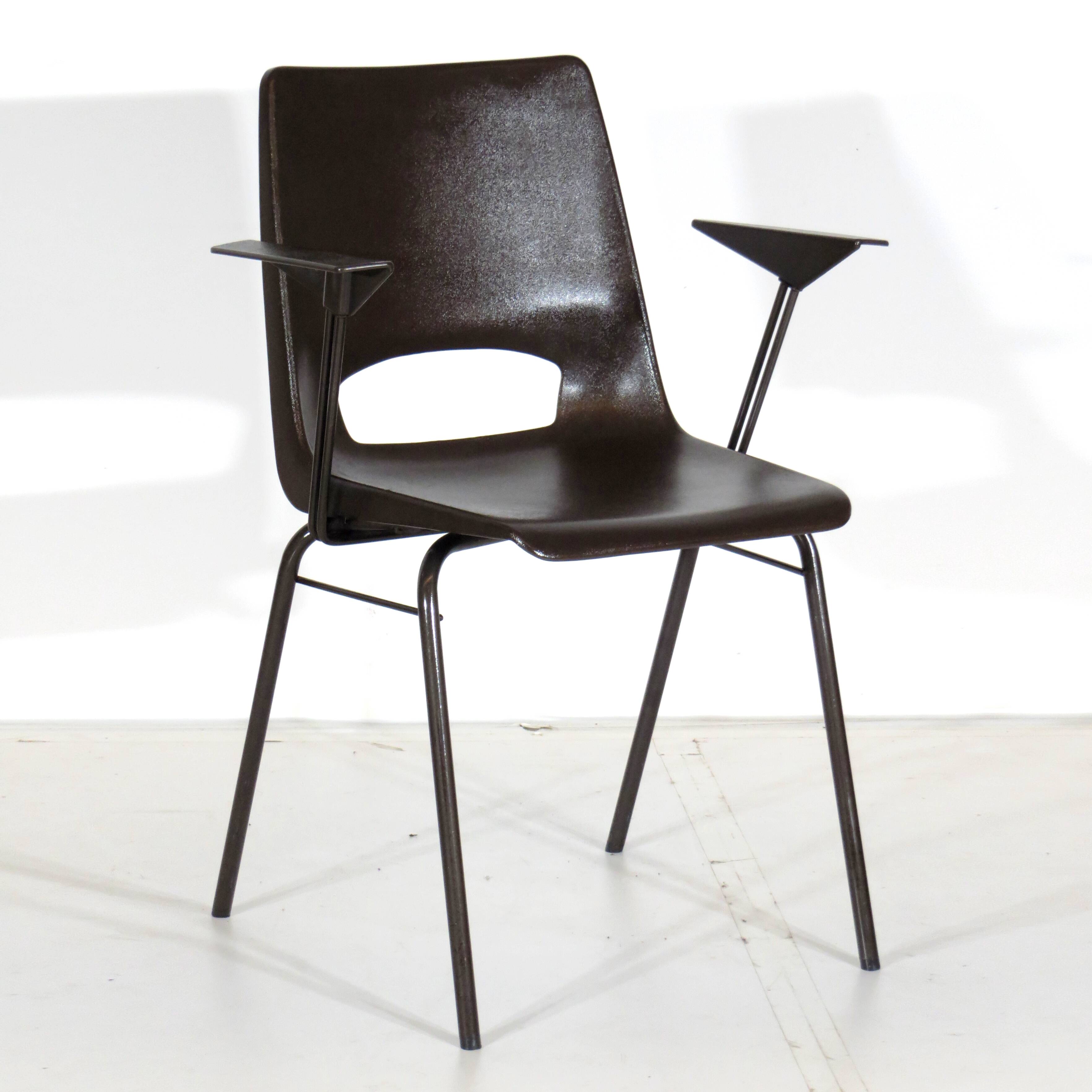 Mid Century Office Desk Arm chair by Philippus Potter for Ahrend De Cirkel, 1970s