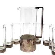 Hollywood Regency silverplate cocktail set, Italy 1970s