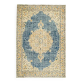 1970s Vintage Turkish Oushak Handmade Wool Cotton Orange Area Rug 205x304
