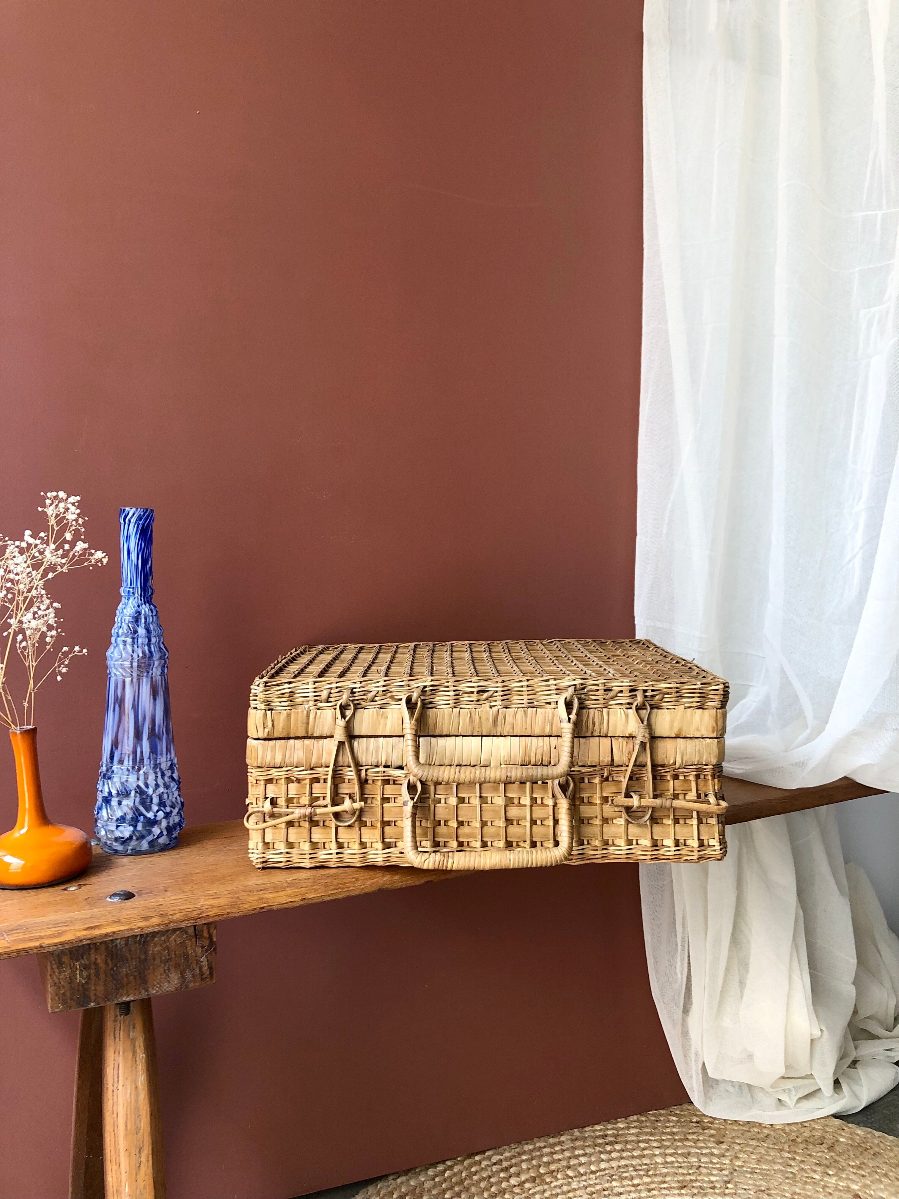 Wicker suitcase