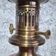 Neo-Victorian table lamp with pink opaline glass and brass – Vintage 1970s