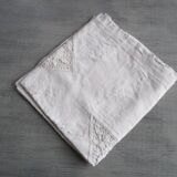 Old embroidered tablecloth 145x135cm