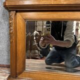 Art deco period walnut mirror circa 1930