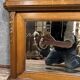 Art deco period walnut mirror circa 1930
