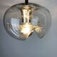 Peill & Putzler Futura suspension in ribbed glass and chrome 1970