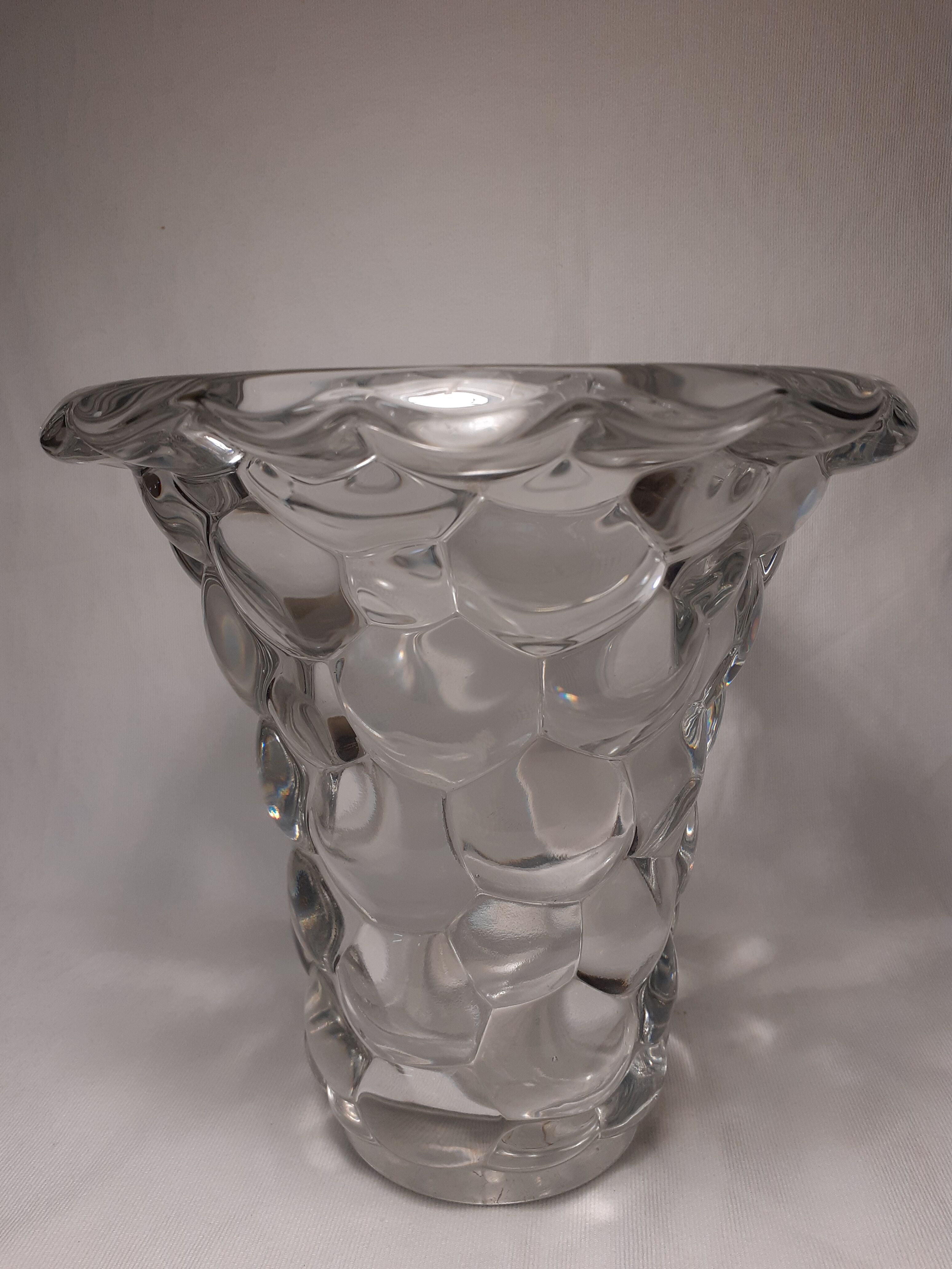 Art Deco Cast Glass Vase Pierre D'Avesn