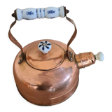 Old copper and porcelain teapot