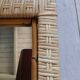 Antique rattan and bamboo mirror