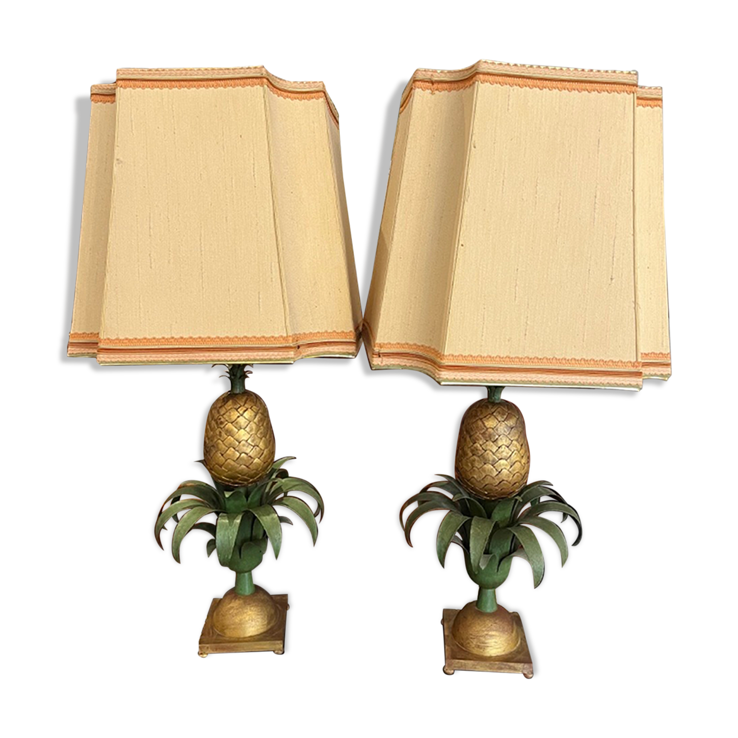 Paire de lampes ananas