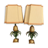 Pair of pineapple lamps