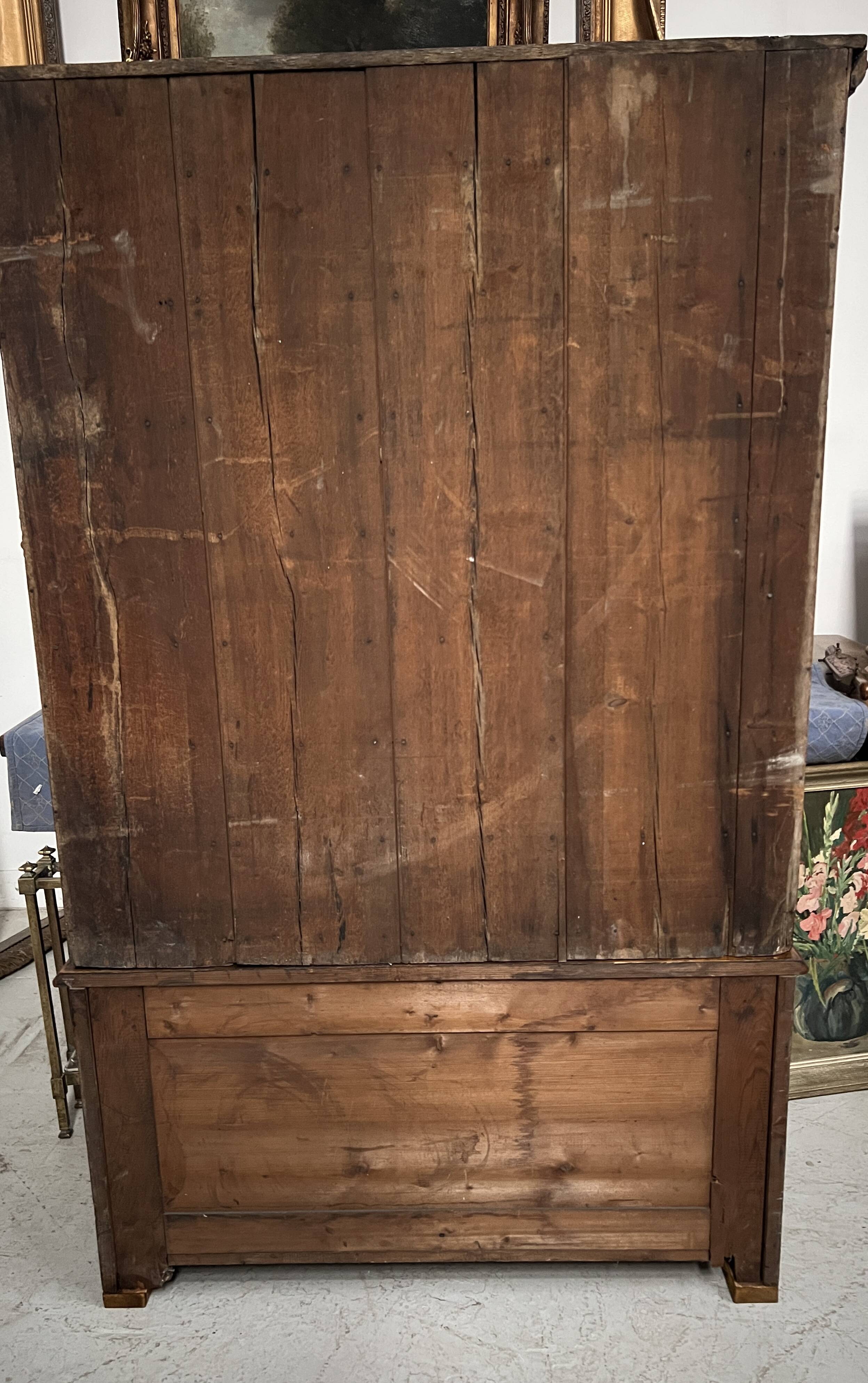 Two-part office furniture made of solid pine from the 20th century.