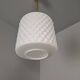 Czechoslovak Midcentury Modern Pendant Lamp in Textured Glass and Brass, 19