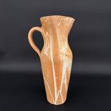 Large vintage flamed stoneware jug – France, 1970s