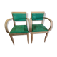 Paire de fauteuils bridges en hêtre