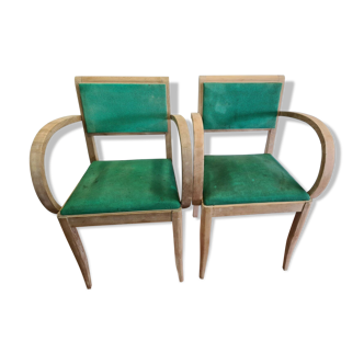 Beech bridge chairs pair