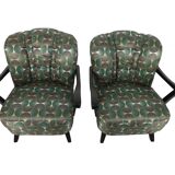 Art Deco Armchairs, 1950s, Set of 2