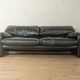 Maralunga sofa by Vico Magistretti for Cassina, 1970s, original black leather