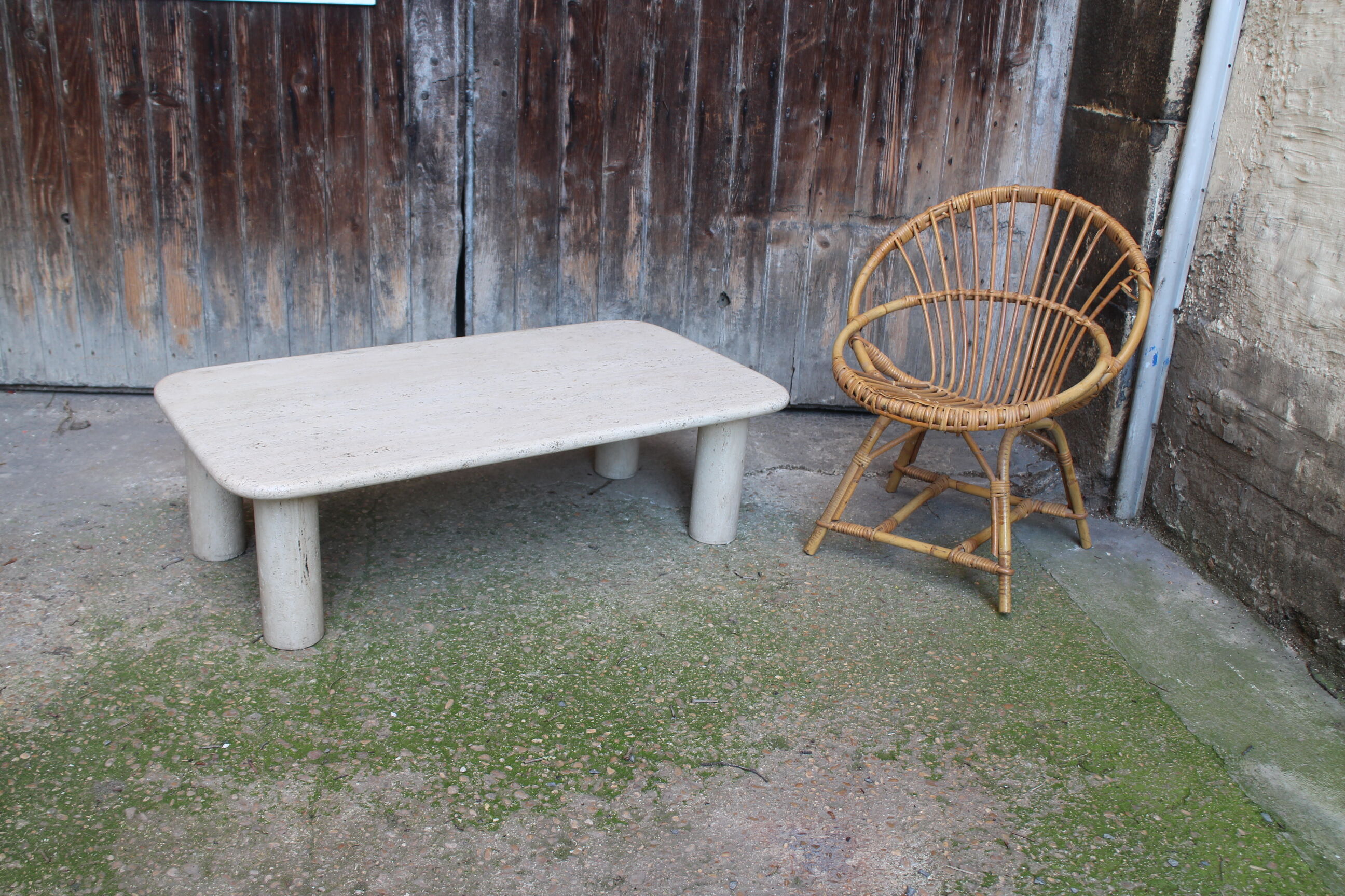 Table basse en travertin 1970
